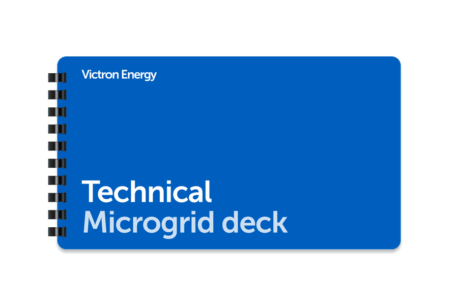 Синя папка-реєстратор із назвою «Технічна презентація Microgrid»